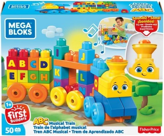 Mattel Mega Bloks Mega Bloks hudební vláček s písmenky - obrázek 1