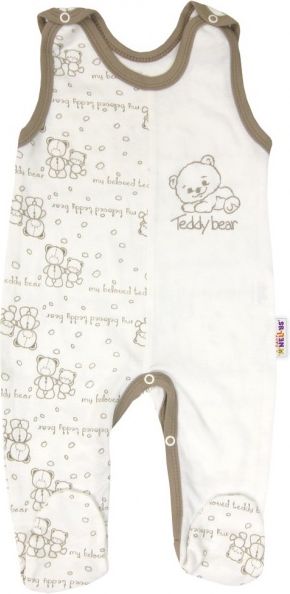 Baby Nellys Baby Nellys Kojenecké bavlněné dupačky vel. 56 -Baby Teddy 56 (1-2m) - obrázek 1