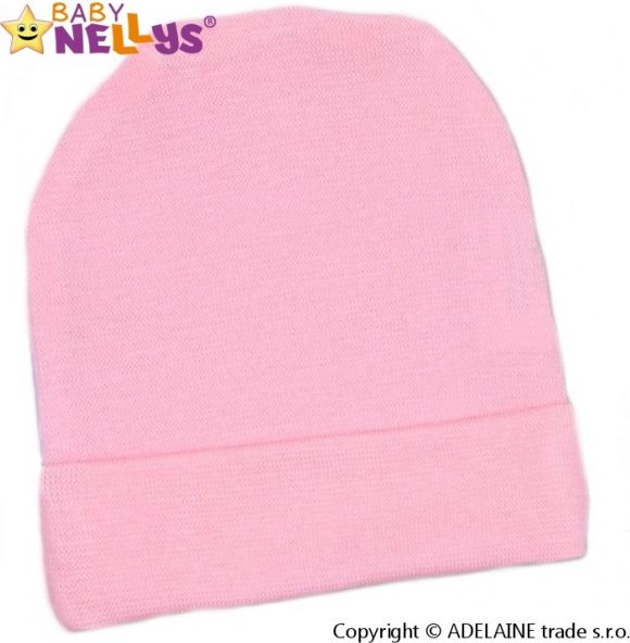Baby Nellys Baby Nellys Novorozenecká čepička - sv. růžová 56 (1-2m) - obrázek 1
