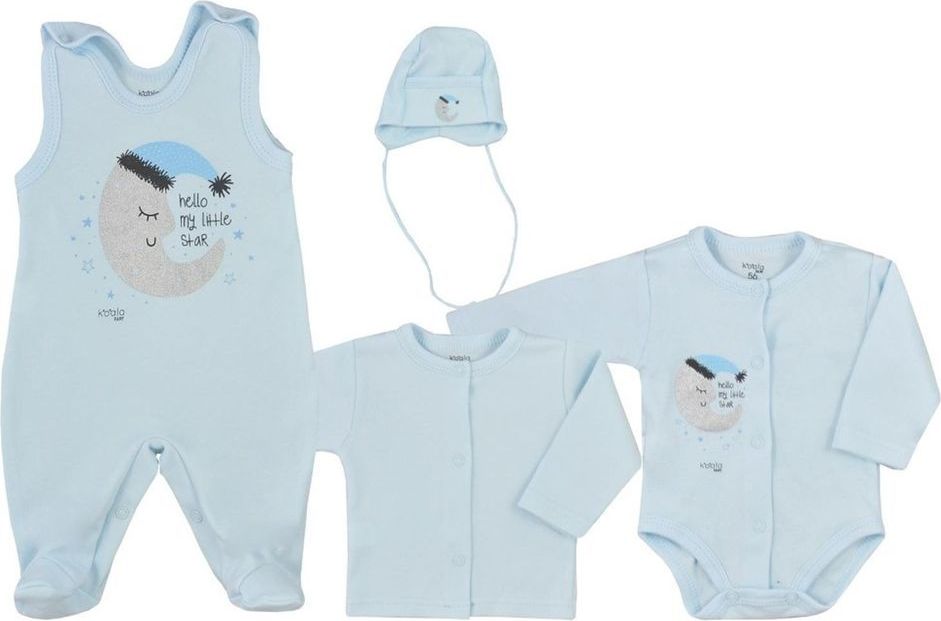 KOALA 4-dílná kojenecká souprava Koala Moon modrá - 4-dílná kojenecká souprava Koala Moon modrá - obrázek 1