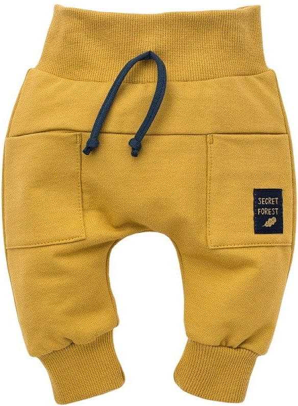 PINOKIO dětské kalhoty Secret Forest 98 žlutá - obrázek 1