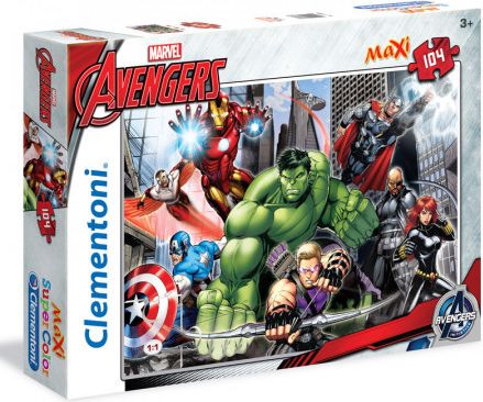 CLEMENTONI Puzzle Avengers: Připraveni k boji MAXI 104 dílků - obrázek 1