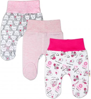 Baby Nellys Kojenecká dívčí sada polodupaček ® - 3 ks - obrázek 1