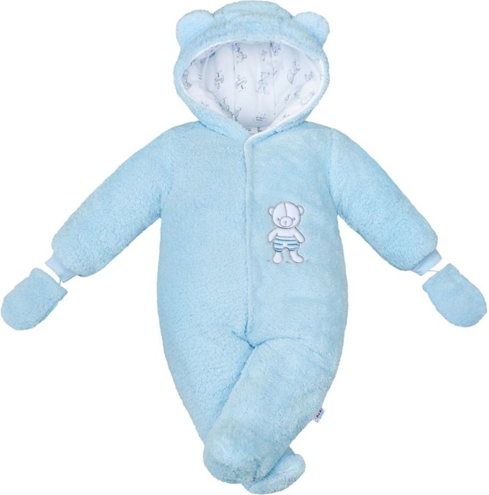 NEW BABY Zimní kombinézka New Baby Nice Bear modrá - 68 (4-6m) - obrázek 1