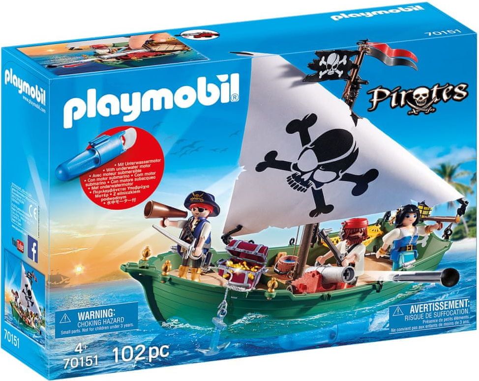 Playmobil 70151 Pirátská loď s podvodním motorem - obrázek 1