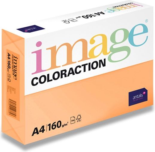 Image Barevný papír Coloraction Sytá oranžová A4, 160 g, 250 listů - obrázek 1