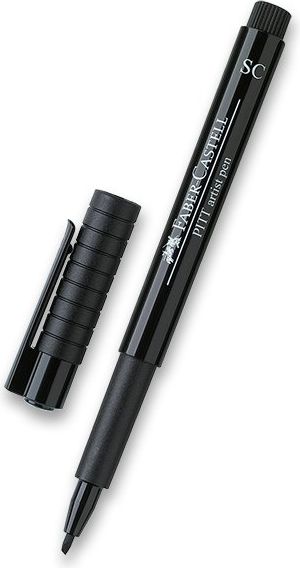 Faber-Castell Popisovač Pitt Artist Pen Soft Chisel černý 6789 - obrázek 1