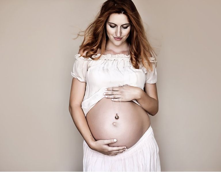 MummyBell náhrdelník těhotenská rolnička Slza modrá - obrázek 5