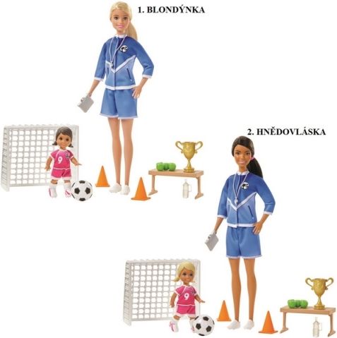 Barbie fotbalová trenérka s panenkou herní set - obrázek 1