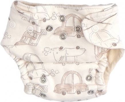 Mamatti Látková plenka EKO sada - kalhotky + 2 x plenka, vel. 3 - 8 kg, Car - obrázek 1
