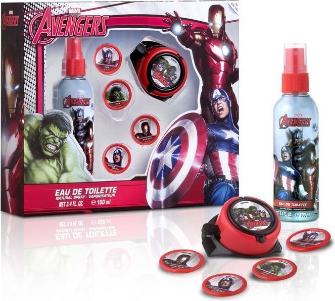 Body spray Avengers 100ml raketomet + disky - obrázek 1