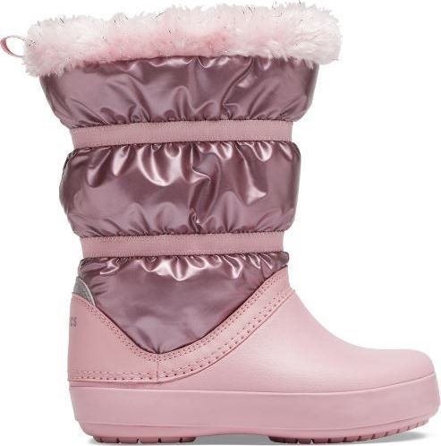 Crocs Dětské zimní boty Crocs CROCBAND LodgePoint Metallic Boot růžová 30-31 - obrázek 1