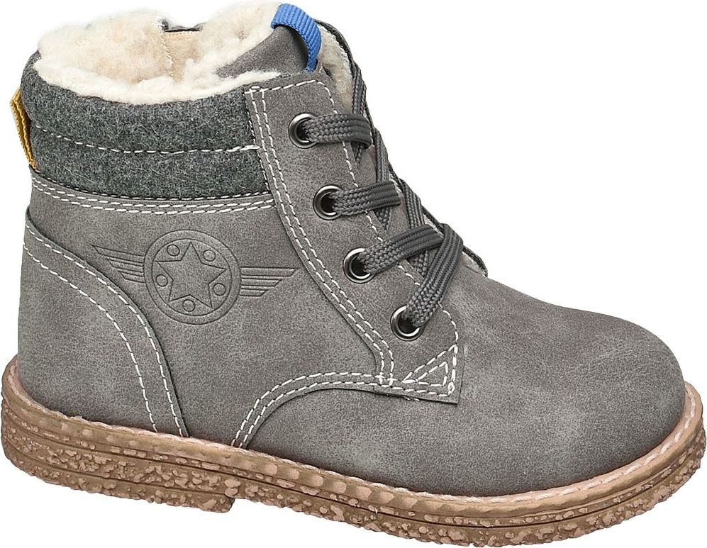 Deichmann - Bobbi-Shoes Šedá dětská kotníková obuv Bobbi-Shoes se zipem 21 šedá - obrázek 1