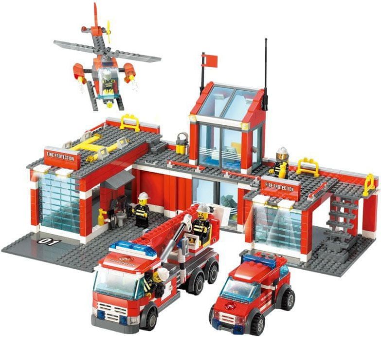Blocki Blocki stavebnice Hasičská stanice velká typ LEGO 774 dílů - obrázek 1