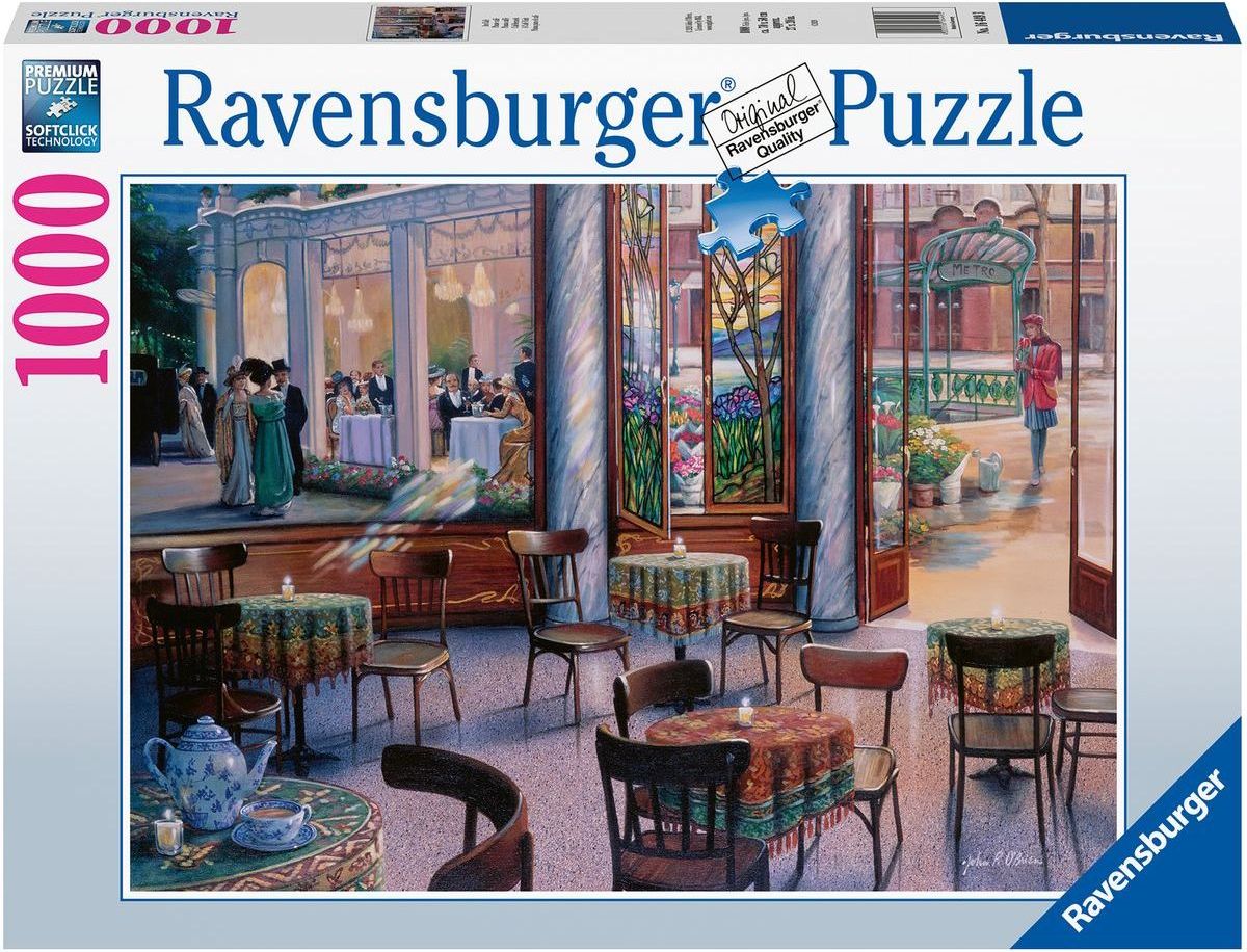 Ravensburger puzzle Návštěva v kavárně 1000 dílků - obrázek 1
