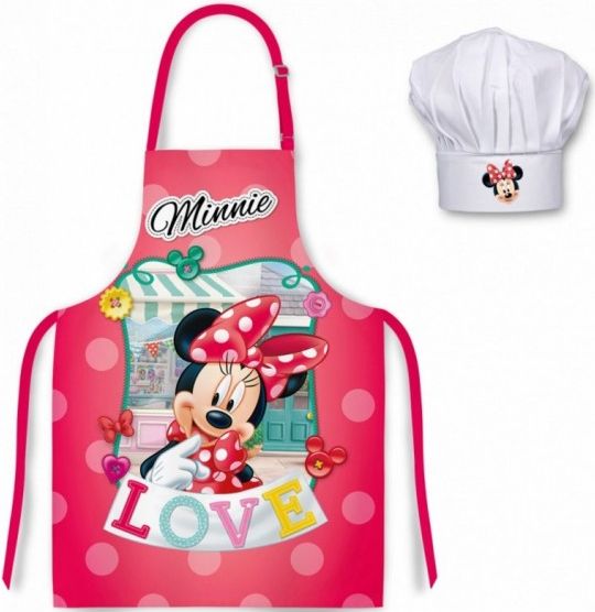 Javoli - Dětská / dívčí zástěra a kuchařská čepice Minnie Mouse ( Disney ) ❤ LOVE - obrázek 1