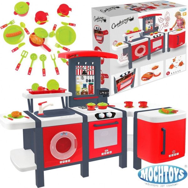 Mochtoys Kuchyňka moderní s ledničkou a příslušenstvím - obrázek 1