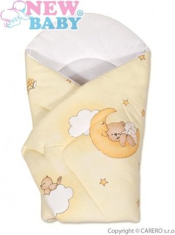 Dětská zavinovačka New Baby žlutá s medvídkem, Žlutá - obrázek 1