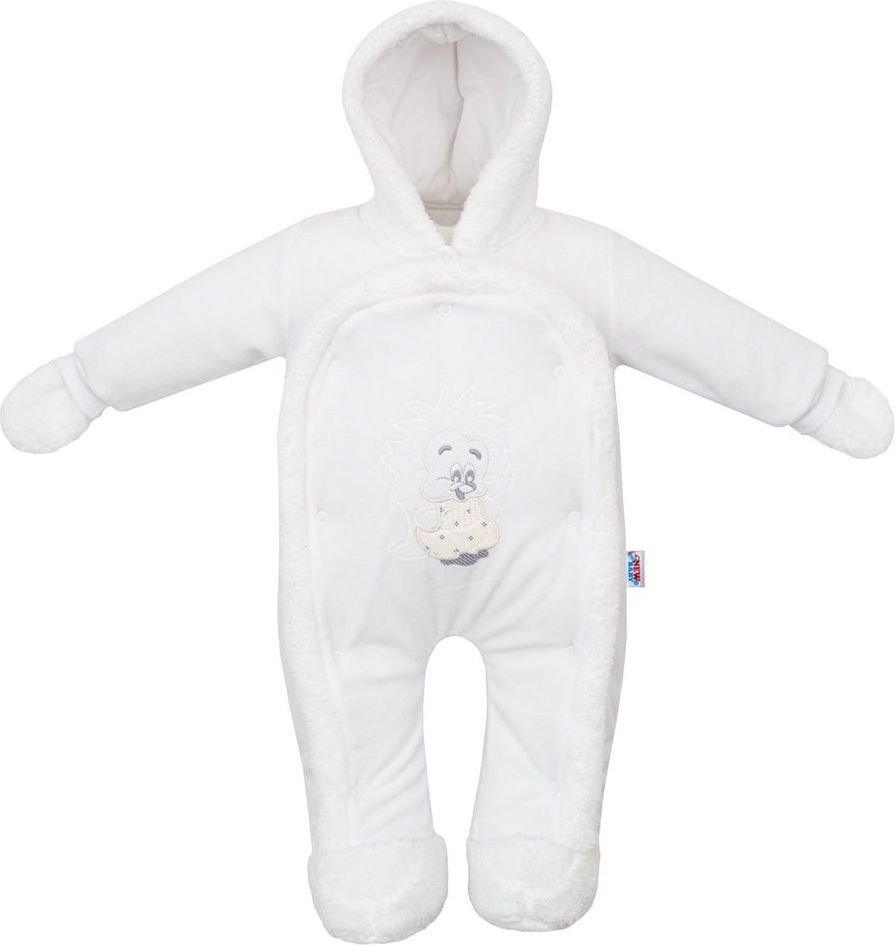 NEW BABY Dětská kombinéza New Baby ježek bílá - 56 (0-3m) - obrázek 1