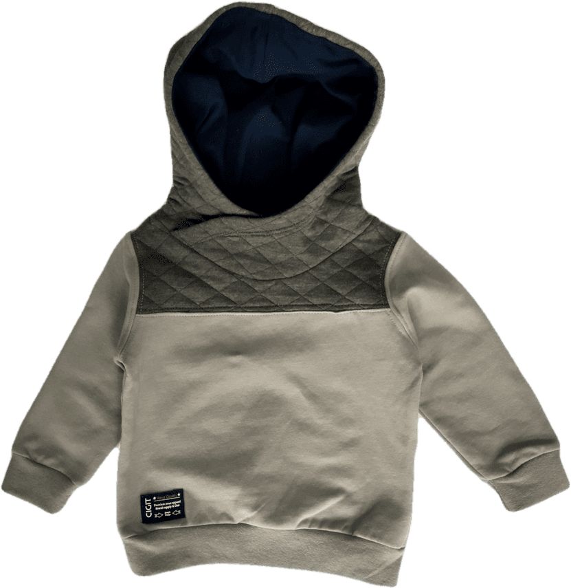 Cigit Kids Kaki Ribanali chlapecká mikina s kapucí Cigit Kids 86 - obrázek 1