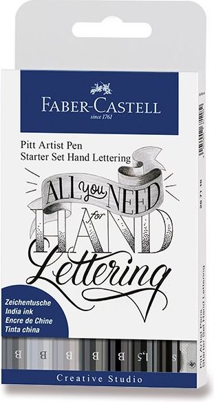 Faber-Castell Popisovač Pitt Artist Pen Hand Lettering 9 kusů 6711 - obrázek 1