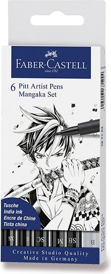 Faber-Castell Popisovač Pitt Artist Pen Manga 6 kusů, Mangaka 6712 - obrázek 1
