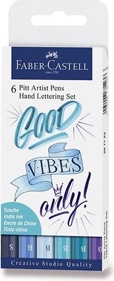 Faber-Castell Popisovače Pitt Artist Pen Hand Lettering 6 kusů 6712 - obrázek 1