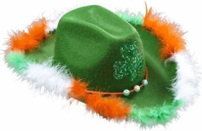 Klobouk s boa Svatý Patrik - St.Patricks Day - obrázek 1