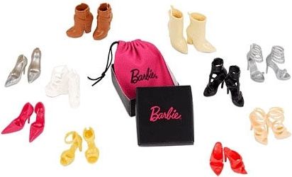 BARBIE doplňky - 10 párů bot + krabice na boty + sáček na boty - obrázek 1