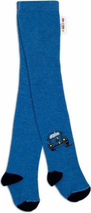 Baby Nellys Bavlněné punčocháče Brouček - jeans - obrázek 1