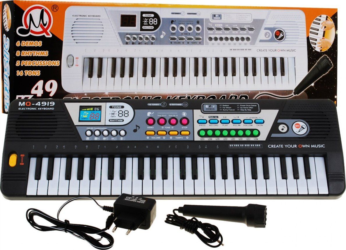 Mamido Keyboard s příslušenstvím mikrofon, přenosné klávesy R4919 - obrázek 1