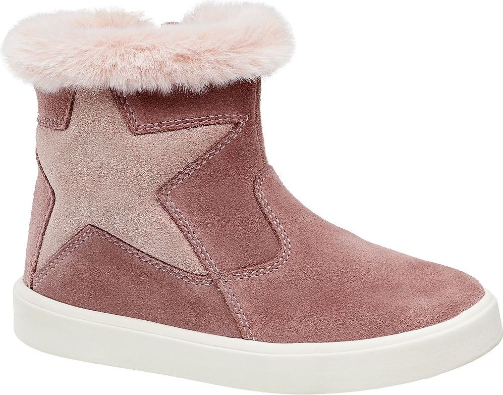 Deichmann - Elefanten Růžové kožené dívčí kozačky Elefanten 27 růžová - obrázek 1