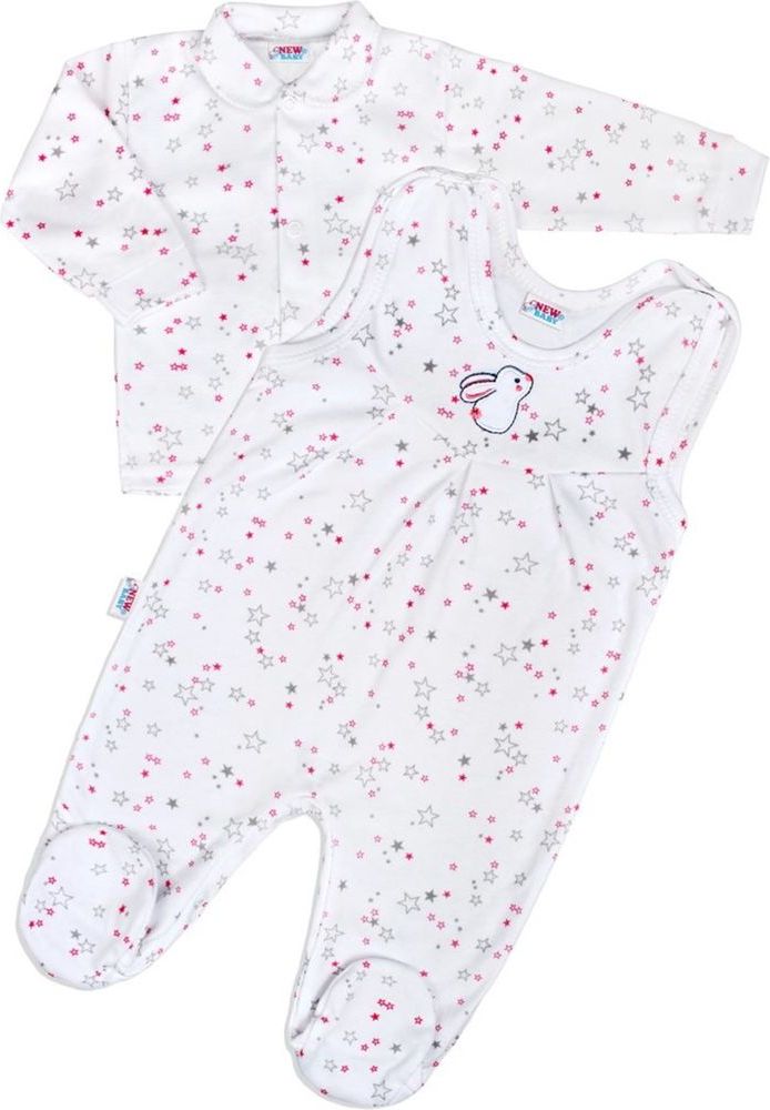 NEW BABY Kojenecká souprava New Baby Magic Star růžová - 68 (4-6m) - obrázek 1
