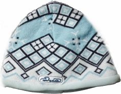 Čepice dětská zimní - PLETENINA VZOR modrá - vel.52-54cm - obrázek 1