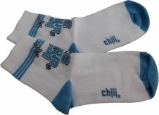 Ponožky dětské bavlna - CHILLI bílo-modré - vel.19-20 (obuv 30-31) - obrázek 1