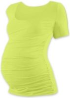 Těhotenské tričko krátký rukáv - JOHANKA - světle zelené velikost S/M - obrázek 1