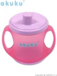 Hrníček dětský s náústkem - AKUKU fialovo-růžový - 200ml - obrázek 1