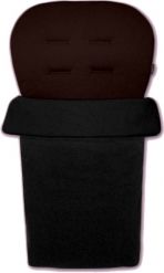 Vložka do kočárku XXL - S NÁNOŽNÍKEM černá s tmavě hnědou - Ivemababy - obrázek 1