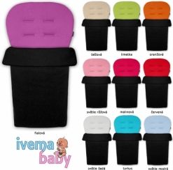 Vložka do kočárku XXL - S NÁNOŽNÍKEM černá s tmavě hnědou - Ivemababy - obrázek 2