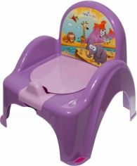 Nočník dětský plastový - ŽIDLIČKA SAFARI fialová - obrázek 1