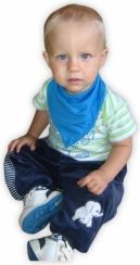 Nákrčník dětský - BAVLNA tmavě modrý - Ivemababy - obrázek 2