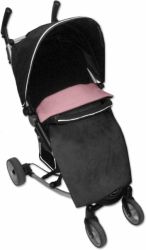 Nánožník na kočár - DEKA FLEECE tmavě šedá s růžovou - IvemaBaby - obrázek 1