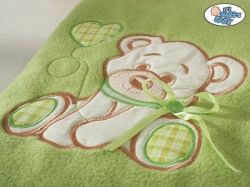 Deka dětská - MÉĎA S MAŠLÍ zelená - My Sweet Baby -  72x100cm - obrázek 2