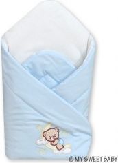 Rychlozavinovačka bavlna  - DOBROU NOC modrá - My Sweet Baby - 75x75cm        varianta s výztuží - obrázek 1