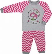 Pyžamo dětské bavlna - KOALA cik-cak s růžovou - vel.110 - obrázek 1