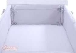 Mantinel kolem celé postýlky - SRDÍČKA šedý - Bobono - obrázek 3