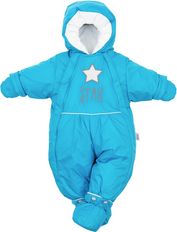 Kombinéza zimní 2v1 NewBaby - WINTER STAR modrá - vel.74 - obrázek 1