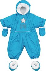 Kombinéza zimní 2v1 NewBaby - WINTER STAR modrá - vel.74 - obrázek 2