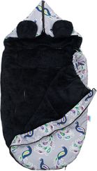 Fusak do kočárku i autosedačky fleece - PÁV na šedém  - NewBaby - obrázek 2