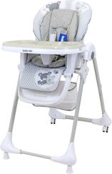 Židlička jídelní plastová - INFANT MEDVÍDCI šedá - BabyMix - obrázek 1